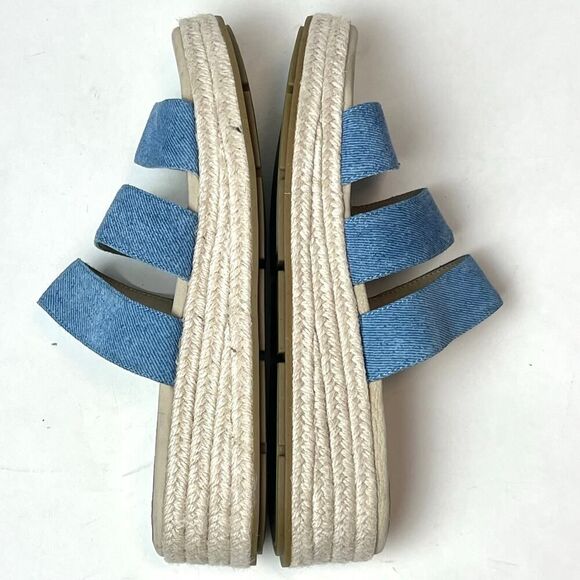 Eileen Fisher Mayla Denim Espadrille Sandals Blue Sz 9 - Picture 7 of 9